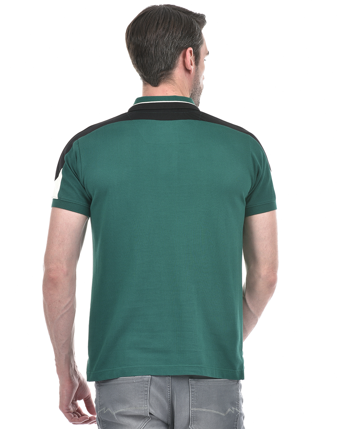 Numero Uno Men Color Block GREEN T-Shirt